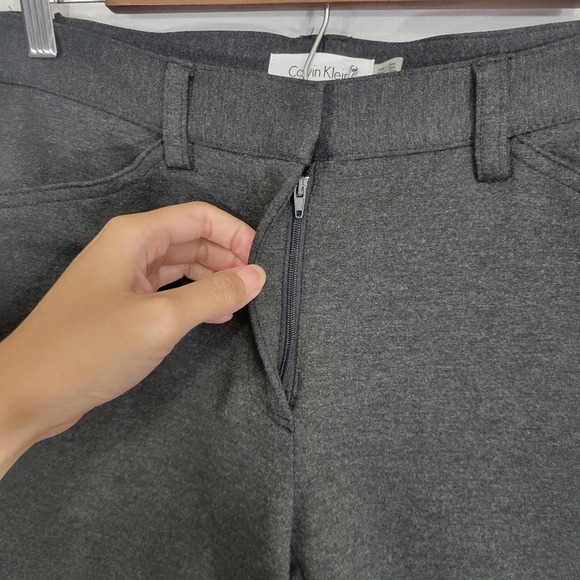 NEW Calvin Klein Gray Business Career Office Stretch Slim Pants size 6 - Picture 4 of 11